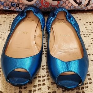Christian Louboutin Turquoise Flats